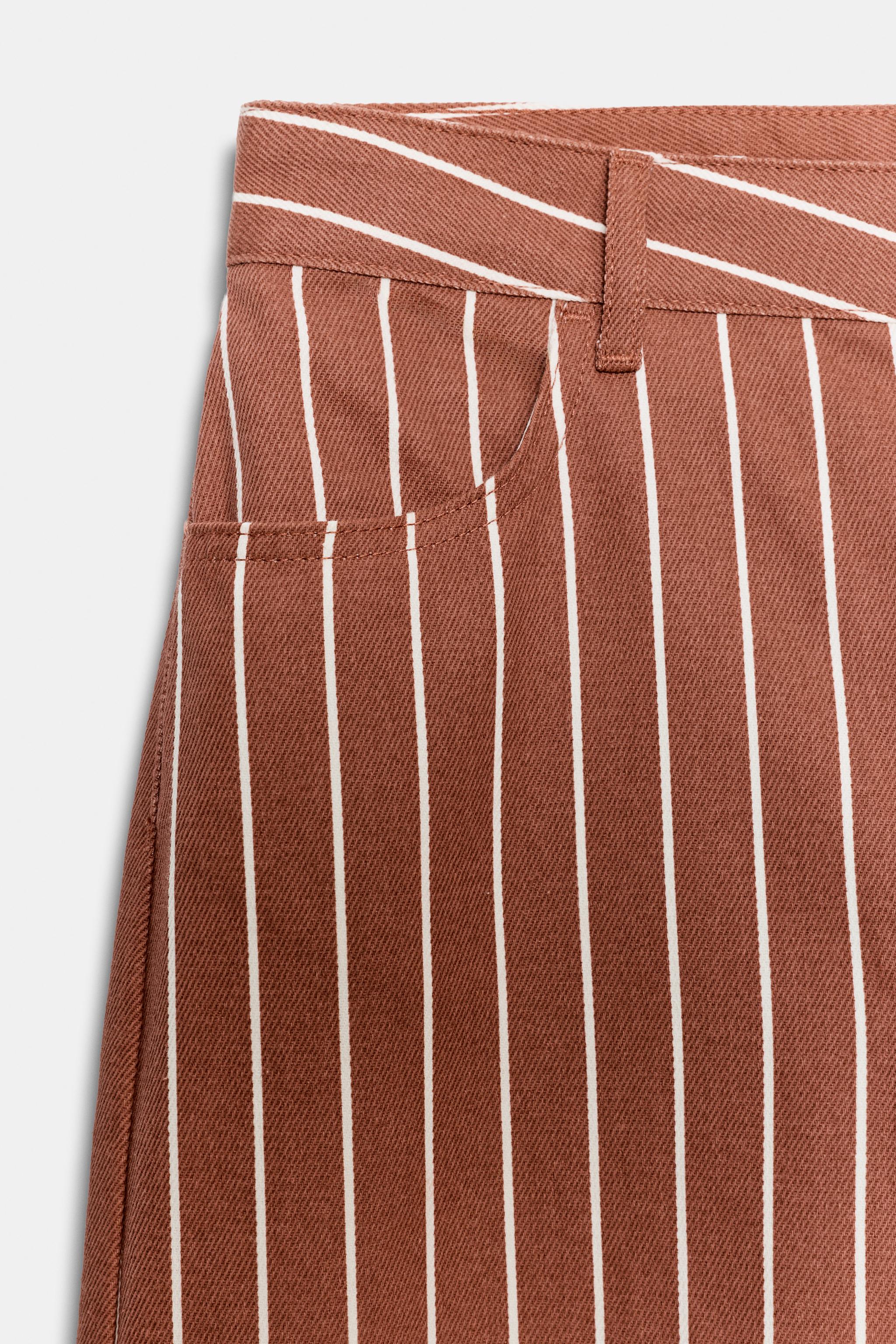 ZW COLLECTION CROPPED STRIPED TROUSERS